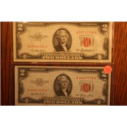 two $2 red seals