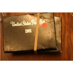 4 1981 proof sets