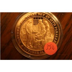 norther boundary set at 49th parrellel bronze