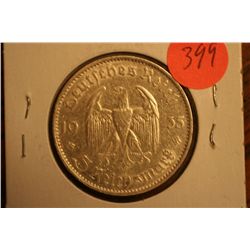 1935d 5 marks silver coin