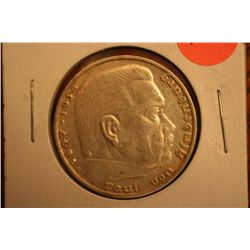 1936d 5 marks silver coin