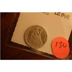 1853 w arrows seated dime