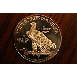 indian chief .999 troy ounce bu coin