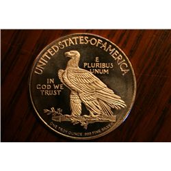 indian chief .999 troy ounce bu coin