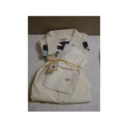 WHITE COTTON SHIRT MARKED "B.C" INSIDE COLLAR TOGETHER WITH A WHITE HANDKERCHIEF EMBROIDERED "C." (B
