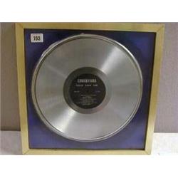A FRAMED PLATINUM DISC "CROSBYANA" PHILLCO RADIO TIME.