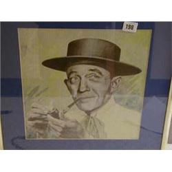 A GILT FRAMED COLOUR PRINT "BING CROSBY SLIGHTLY LATIN".