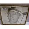 Image 1 : A FRAMED BLACK & WHITE PHOTOGRAPH, BING CROSBY PLAYING GOLF "ALL BEST WISHES BING CROSBY" (SMUDGED).