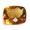 Image 1 : Natural Citrine 7.01 ctw Cushion Cut checkered 14x12mm