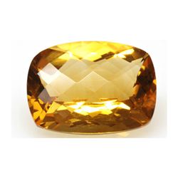 Natural Citrine 6.09 ctw 14x10mm Cushion Checkered