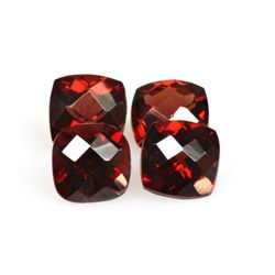 Natural Garnet 5.03 ctw checkered Cushion cut 6x6mm