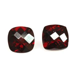 Natural Garnet 5.25 ctw Cushion checkered 8x8mm