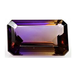 Natural Amethyst Bi-color 22.37 ctw Emerald Cut