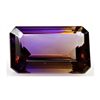 Image 1 : Natural Amethyst Bi-color 22.37 ctw Emerald Cut