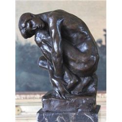 Splendid Male Nude Bronze Sculpture After Rodin