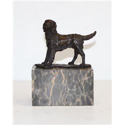 Gorgeous Retriever Bronze Sculpture After L. Carvin