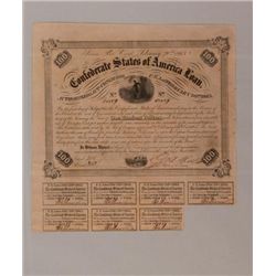1863 One hundred dollar seven percent CSA loan certific