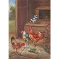 5 x 7 Oil on Board ~Hen House~