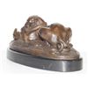 Image 4 : Imposing Bronze Sculpture Fighting Panther & Alligator