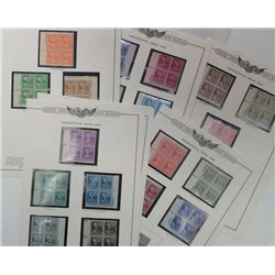 1938 Presidential plate block 4 collection