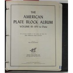 1951-62 commemorative plate block of 4.170 PB and 3 First D Cov