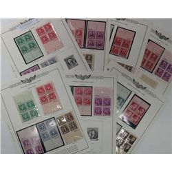 Famous Americans plate block of 4 collection new never hinged: