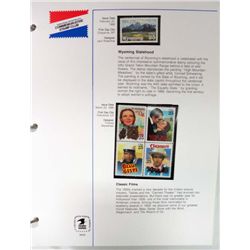 214 singles and plate blocks from the US Postal service commemorative stamp club