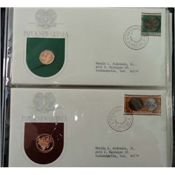 Papua New Guinea first day covers and coins