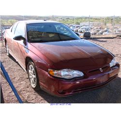 2005 - CHEVROLET MONTE CARLO***SALVAGE TITLE***