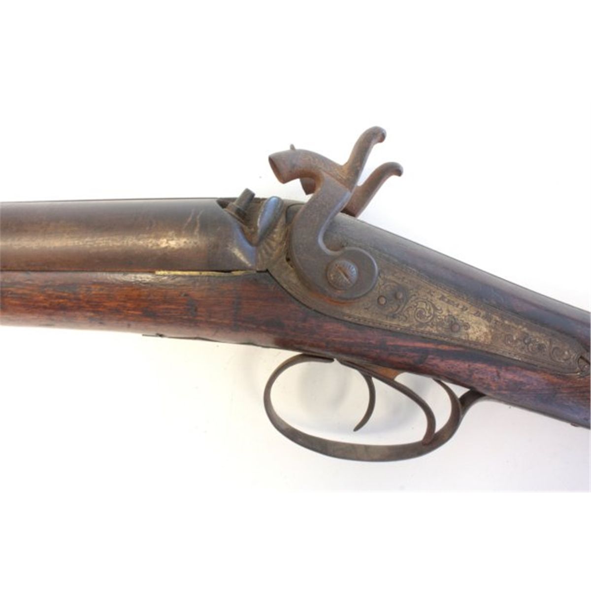 Lane & Reed antique double barrel shotgun