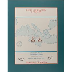 George Bush and Mikhail Gorbachev