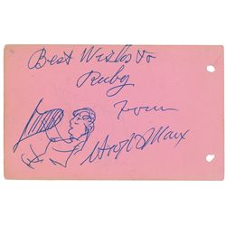 Harpo Marx and Mae West