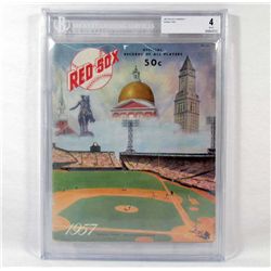 1957 RED SOX YEARBOOK - GRADED 4 VG-EX