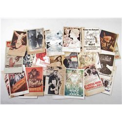 LOT OF APPROX. 42 GERMAN NAZI HOLOCAUST, GHETTO CONCENTRATION CAMP POSTCARDS