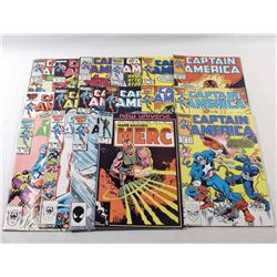 LOT OF APPROX. 17 VINTAGE CAPTAIN AMERICA COMIC BOOKS - MOSTLY 75 CENT COVERS