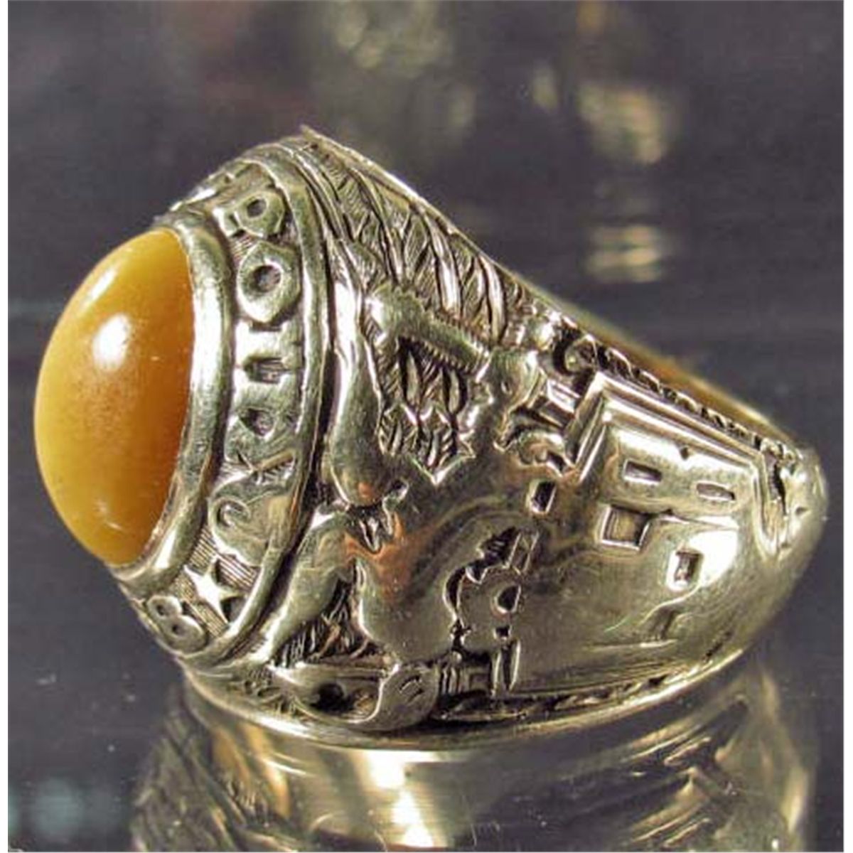 14K GOLD 1958 WEST POINT CLASS RING 28 3 GRAMS 14k-gold-1958-west-point-class-ring-28-3-grams