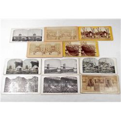 LOT OF APPROX. 11 VINTAGE PHOTO STEREOVIEW  CARDS