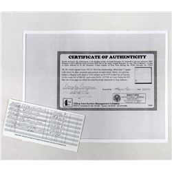 HAND WRITTEN CHECK REGISTER OF FAMOUS GANGSTER JOSEPH BONANNO, SR W/ COA