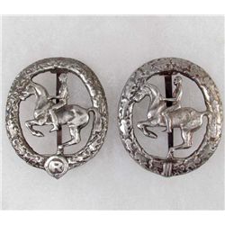 LOT OF 2 GERMAN NAZI HORSEMAN'S SPORTS BADGES