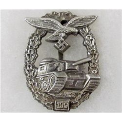 GERMAN NAZI LUFTWAFFE TANK BATTLE BADGE - 100 ACTIONS