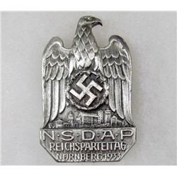 GERMAN NAZI NSDAP REICHSPARTEITAG NUREMBURG 1933 BADGE