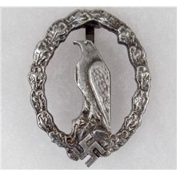 GERMAN NAZI LUFTWAFFE FLYER BADGE ISSUED FOR HONORABLE DISCHARGE
