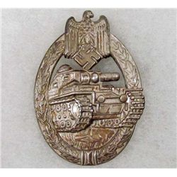 GERMAN NAZI ARMY SILVER TANK ASSAULT BADGE
