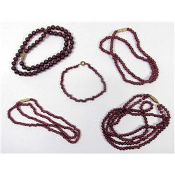 LOT OF GARNET JEWELRY