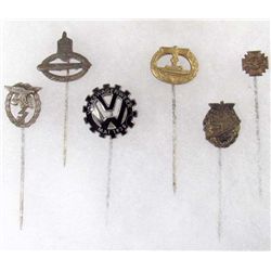 LOT OF 6 GERMAN NAZI STICK PINS
