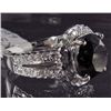 Image 3 : 14K WHITE GOLD LADIES BLACK AND WHITE DIAMOND RING - SIZE 7