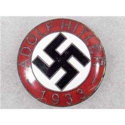 GERMAN NAZI DICTATOR 1933 ADOLF HITLER PARTY BADGE