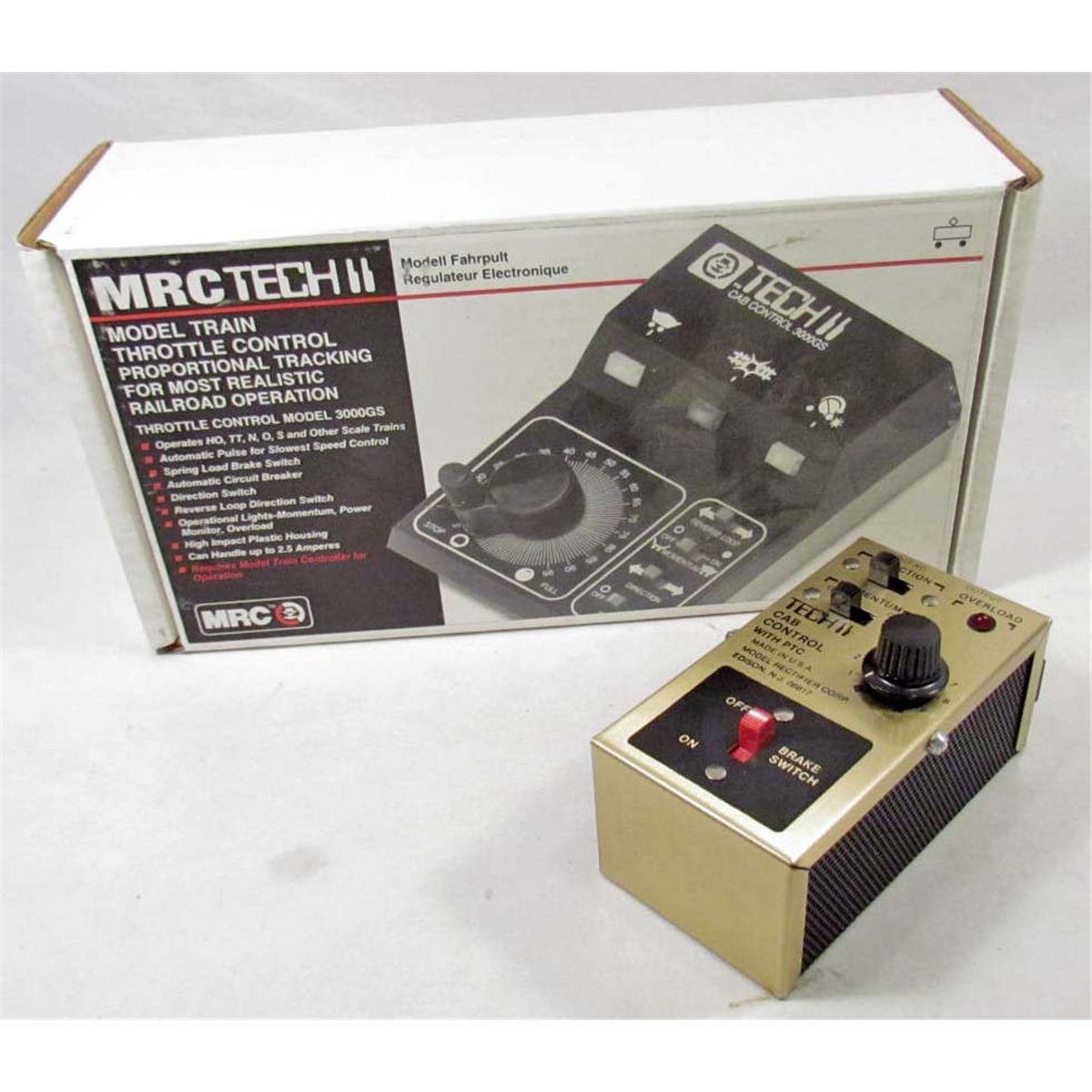 MRC TECH II MODEL TRAIN THROTTLE CONTROL MODEL 3000GS IN ORIGINAL BOX