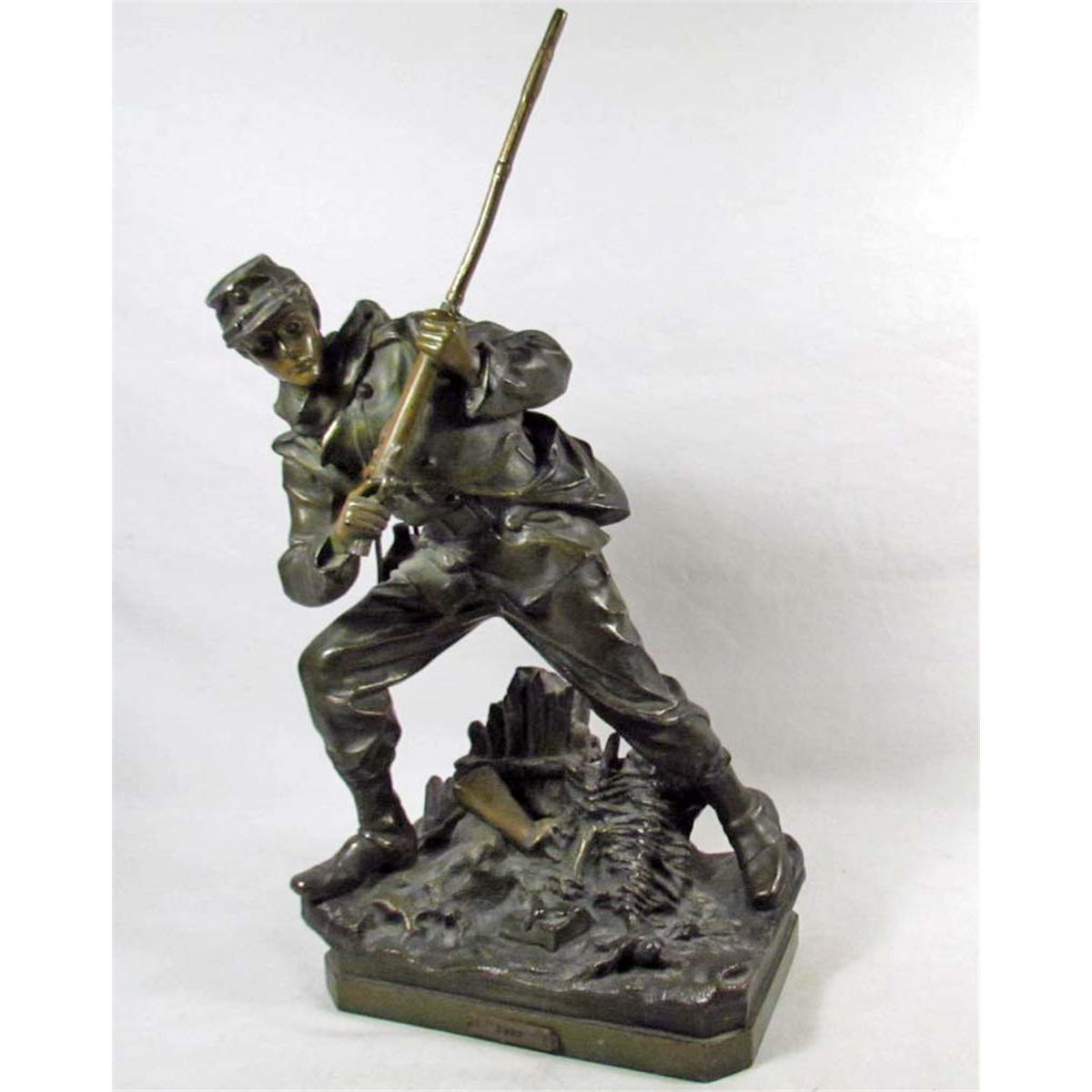 US CIVIL WAR UNION SOLDIER BRONZE STATUE