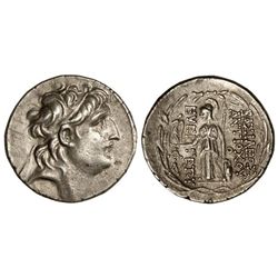 Tetradracma. - 138-128 a.C. - ANTÍOCO VII. - REINO SELÉUCIDA. - Anv.: Cabeza diademada a derecha. Re